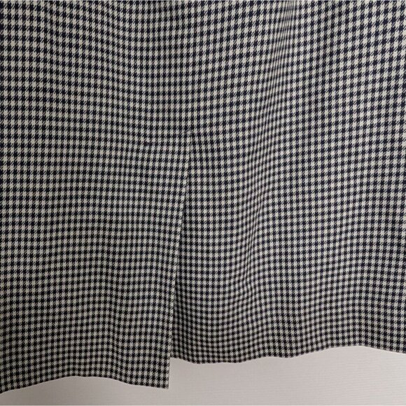 Pendleton Houndstooth Wool Midi Skirt Womens Size 14 30 Waist Blue Vintage 90s - Picture 9 of 12